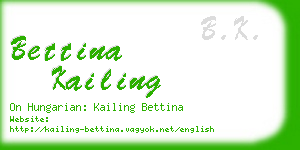bettina kailing business card